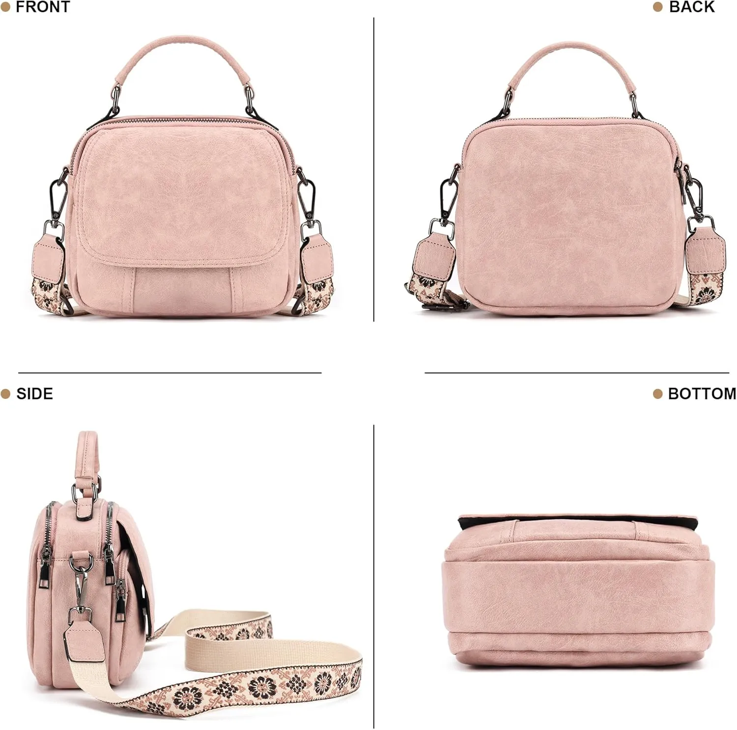 OPAGE Small Crossbody Bags for Women Trendy, Soft PU Leather Womens Crossbody Purse Shoulder Handbags