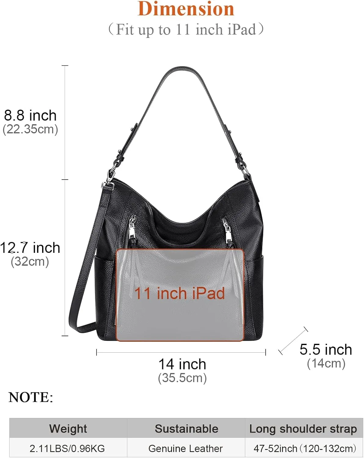 Over Earth Genuine Leather Hobo Bags for Women Soft Purses and Handbag Ladies Casual Shoulder Bag