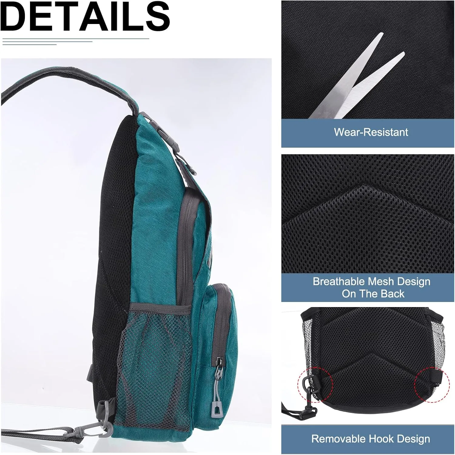 Oxford Small Sling Bag - Crossbody Backpack Casual Packs with Headphone Jack