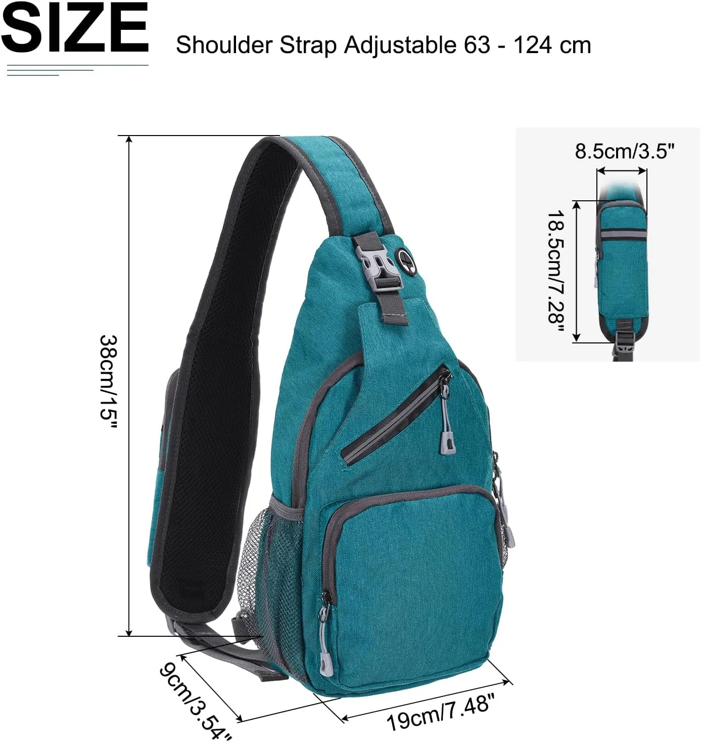 Oxford Small Sling Bag - Crossbody Backpack Casual Packs with Headphone Jack