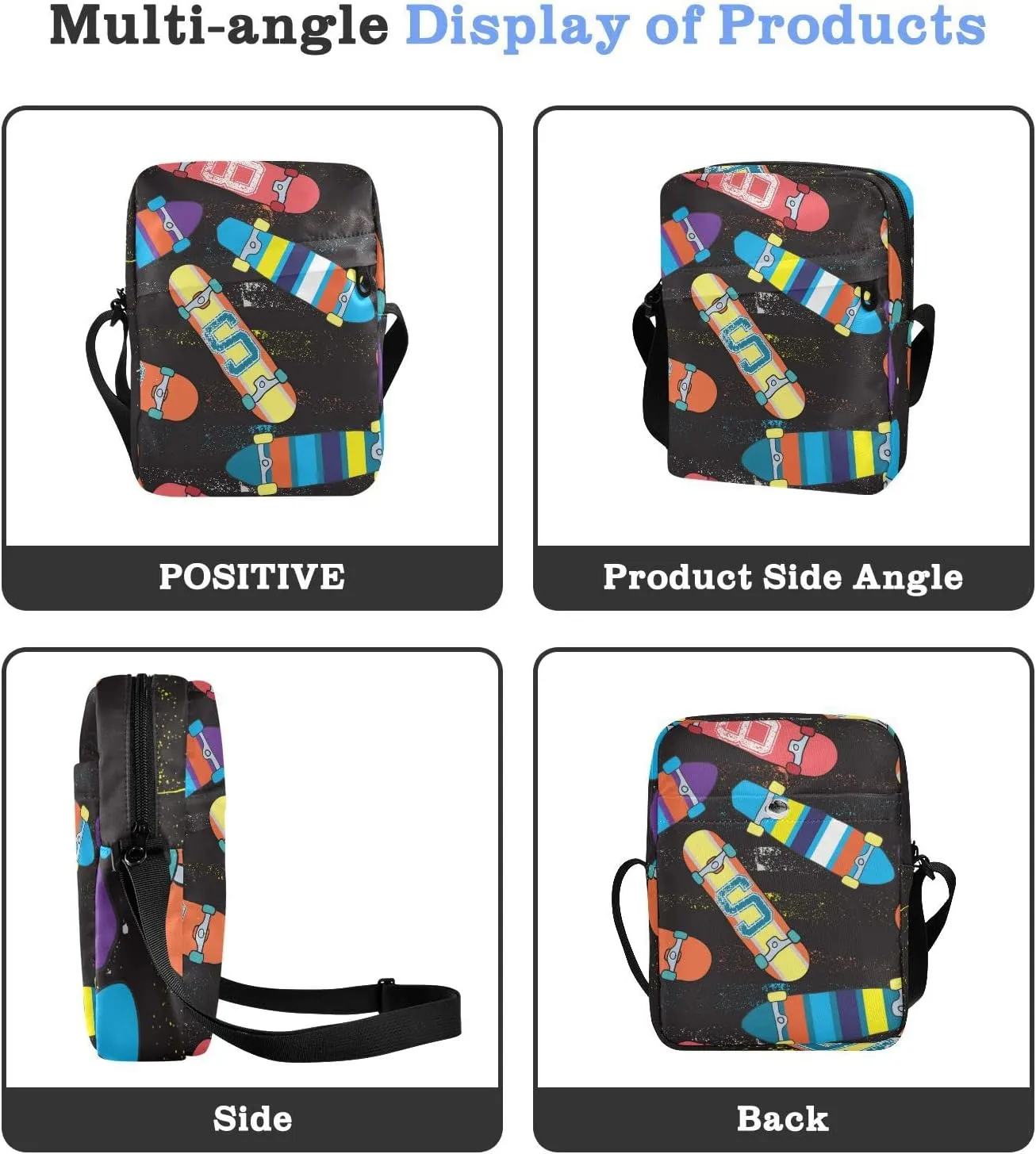 Oyihfvs Messenger Bag, Men's Crossbody Bag, Women's Crossbody Bag with Adjustable Strap