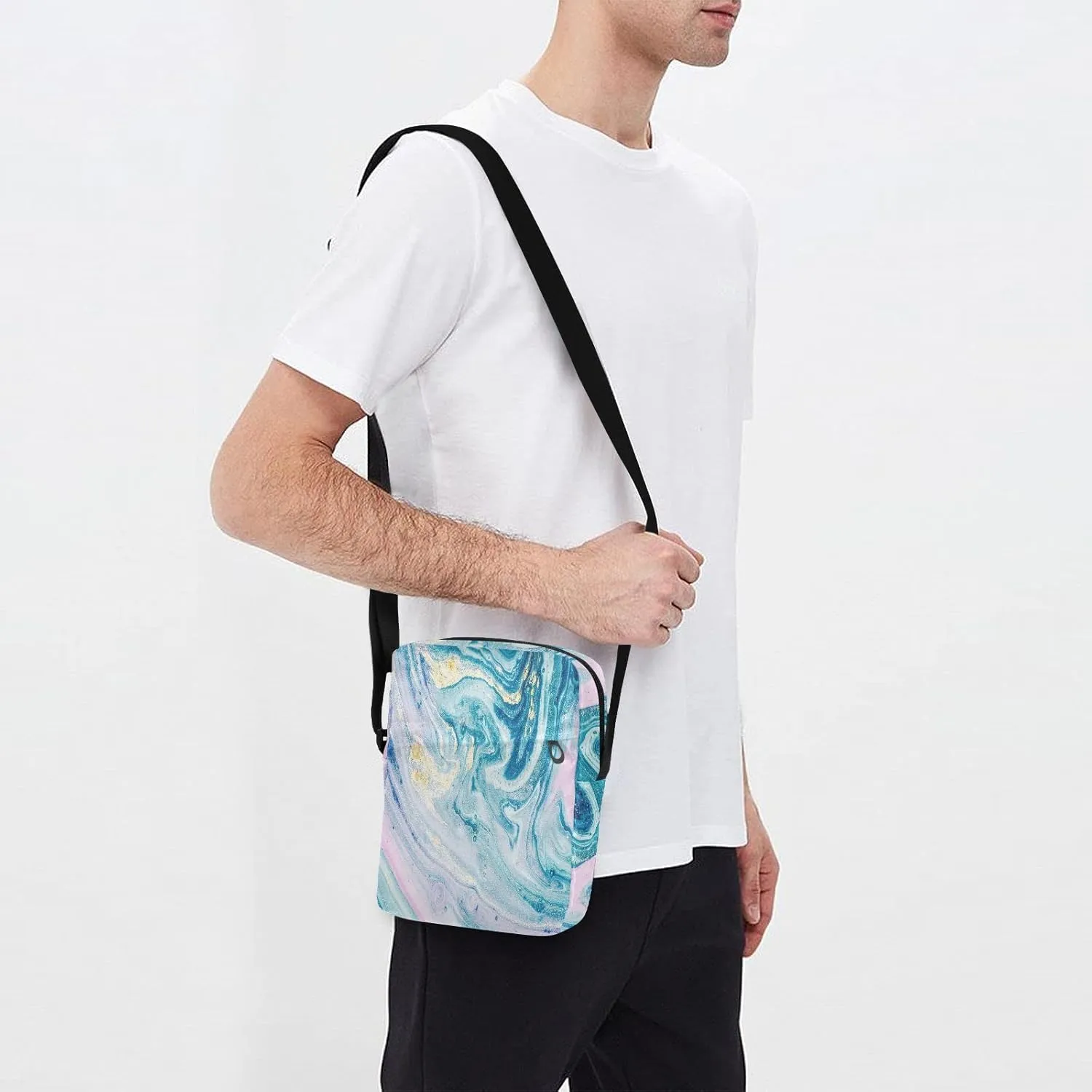 Oyihfvs Messenger Bag, Men's Crossbody Bag, Women's Crossbody Bag with Adjustable Strap