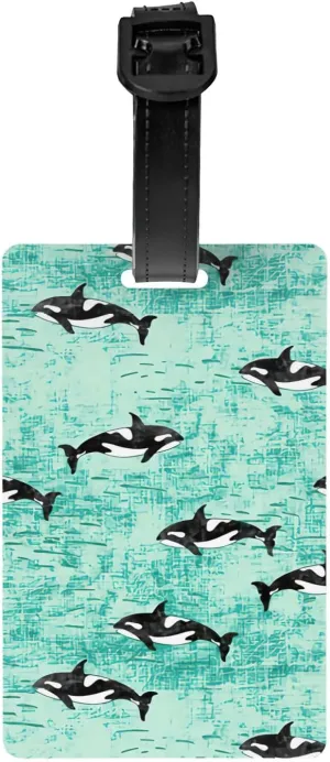 Pacific Ocean Biological Print Luggage Tag Travel Luggage Tags Easy to Hang Lightweight and Fun Luggage Identification