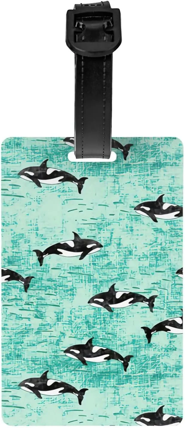 Pacific Ocean Biological Print Luggage Tag Travel Luggage Tags Easy to Hang Lightweight and Fun Luggage Identification