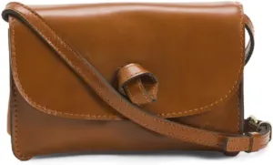 Patricia Nash Leather Novilara Crossbody With Back Zippered Pocket