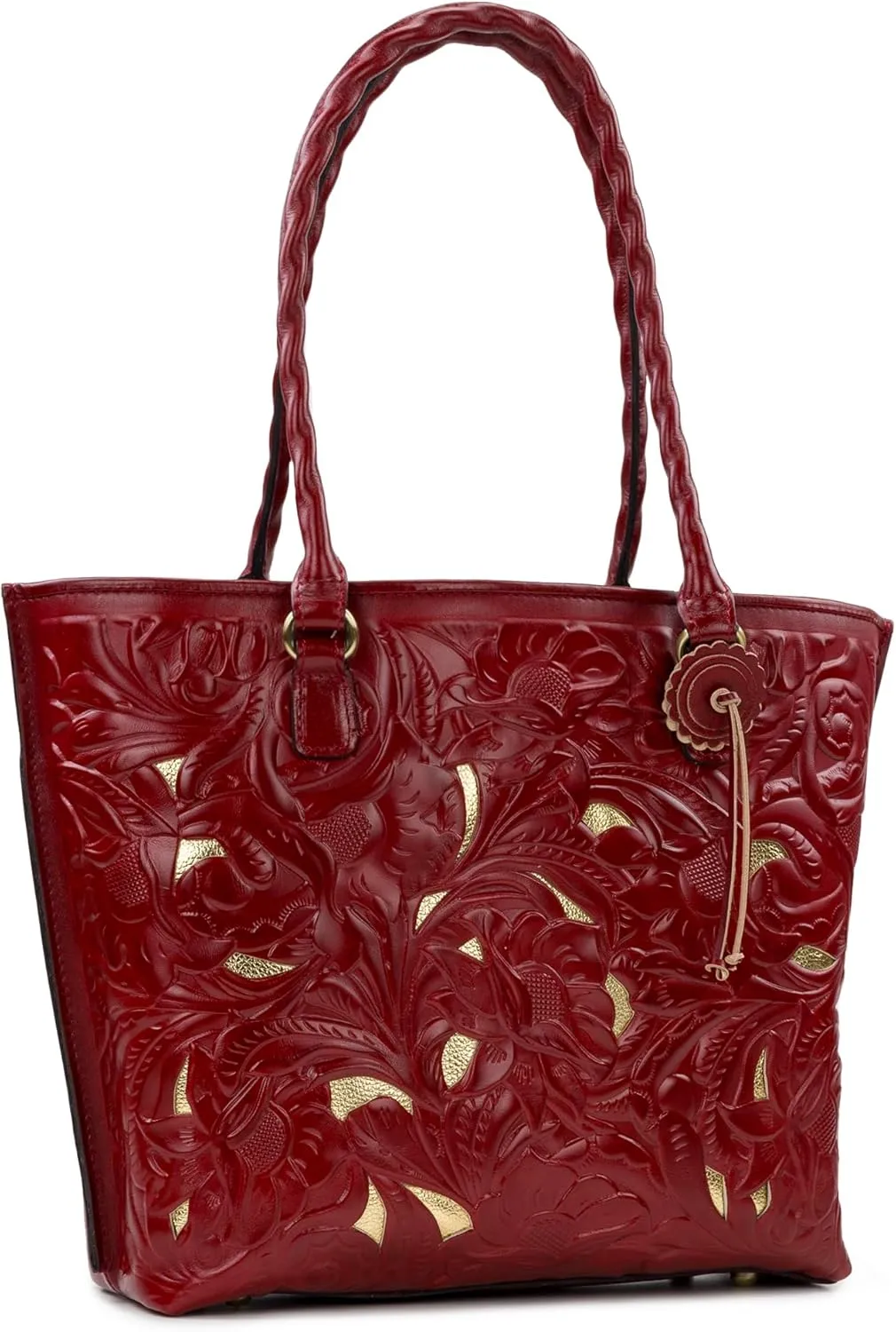 Patricia Nash Womens Tote Purse - Adeline Full Grain Leather Tote Bag