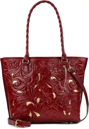 Patricia Nash Womens Tote Purse - Adeline Full Grain Leather Tote Bag