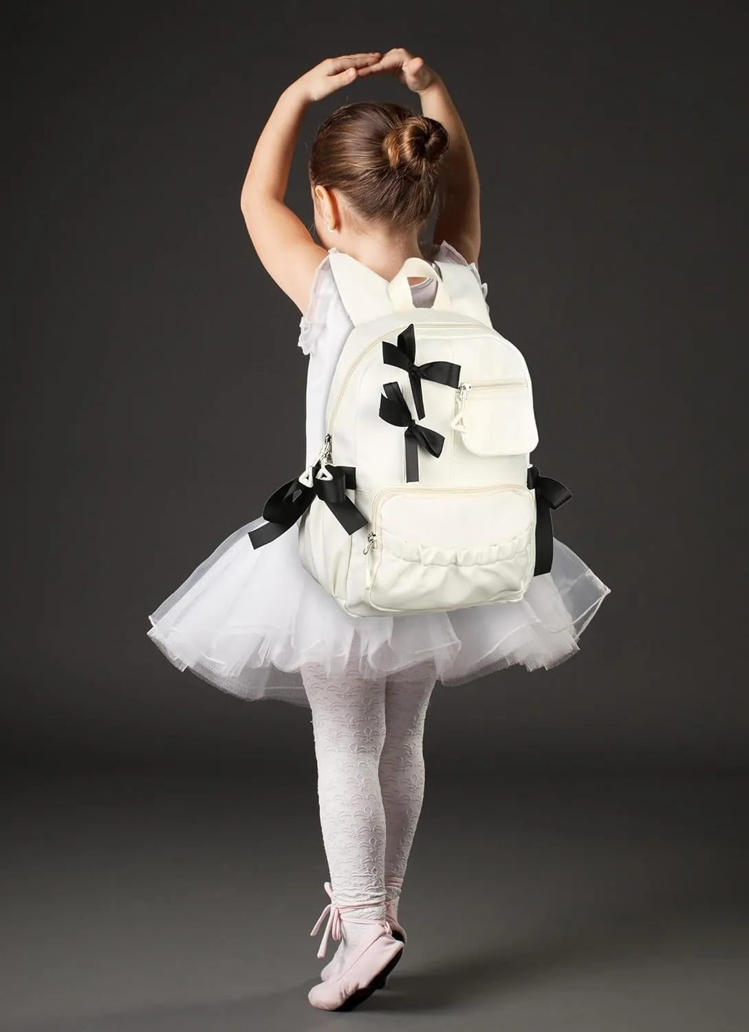 Phaoullzon Toddler Preschool Backpack for Girls 4-6 - Kids Bow Ballet Dance Bags