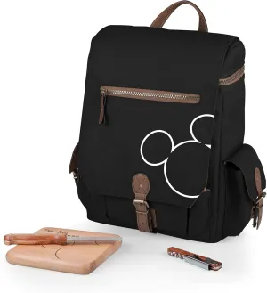 PICNIC TIME Disney Mickey Mouse Moreno 3-Bottle Wine & Cheese Tote, Padded Wine Bag with Adjustable Shoulder Strap, Wine Picnic Tote Bag, (Black)