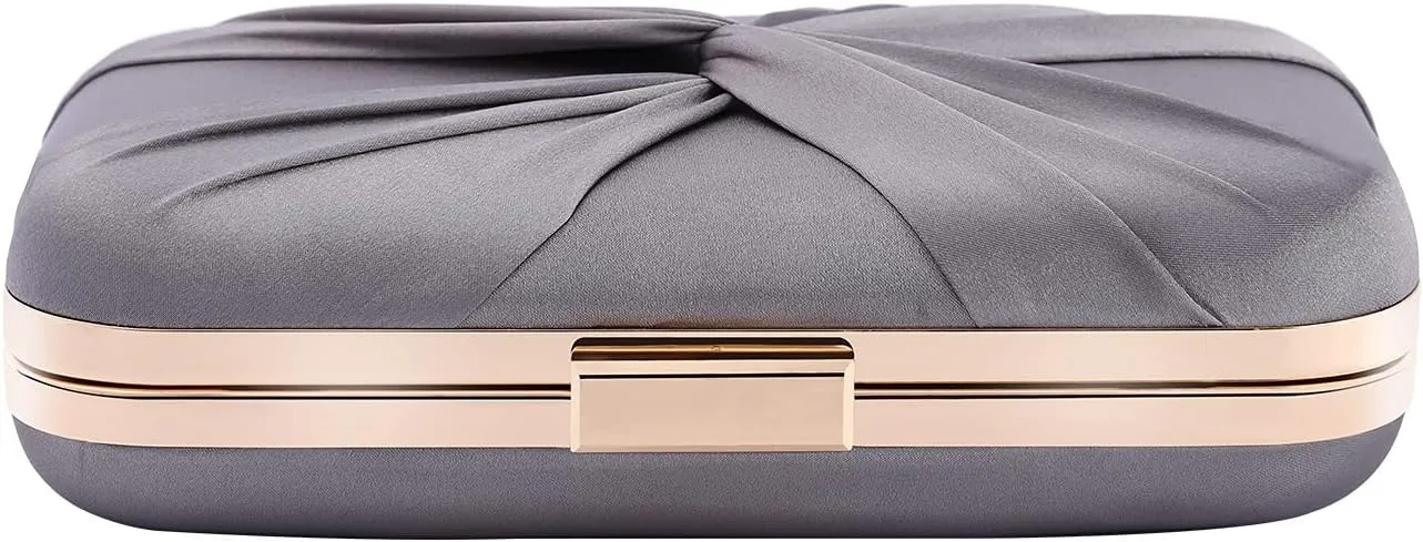 Pleated Satin Clutch Purse For Women Wedding Bridal Clutch Bag Prom Party Clutch
