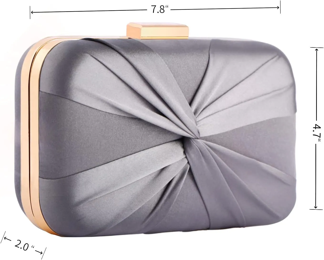 Pleated Satin Clutch Purse For Women Wedding Bridal Clutch Bag Prom Party Clutch