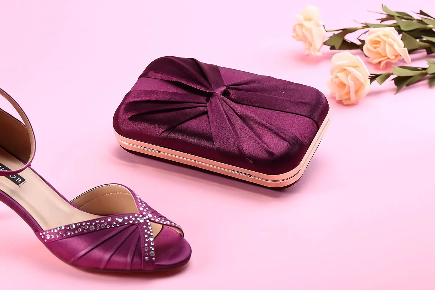 Pleated Satin Clutch Purse For Women Wedding Bridal Clutch Bag Prom Party Clutch