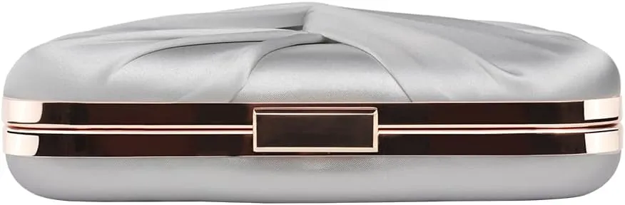 Pleated Satin Clutch Purse For Women Wedding Bridal Clutch Bag Prom Party Clutch
