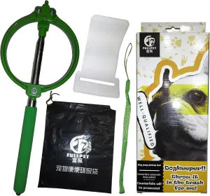 Pooper Scooper, Pooper Scooper with Bag Attachment (Green, 50 Bags)