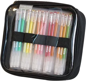 Portable Pencil Case, Hold 108 Pencils Gel Pens Case Organizer with 3 Detachable Layers, Waterproof Pen Pouch Bag for Travel, Office, Black(Excluding Pen)