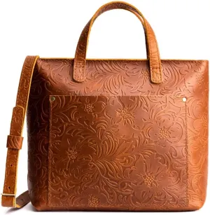 Portland Leather Goods Medium Crossbody Zipper Tote for Women – Handmade from the Finest Full-Grain Hides