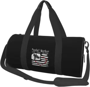 Postal Worker Live, Love, Deliver Convertible Garment Bag with Shoulder Strap, Carry on Garment Duffel Bag for Men Women - Rolling Foldable for Travel Luggage Bags (Black)