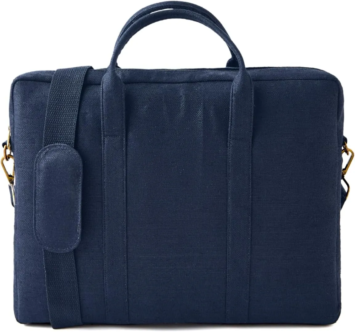 Premium Hemp Laptop Messenger Bag | Sustainable & Organic Fabric | Shoulder Strap | Fits 13-Inch Laptops