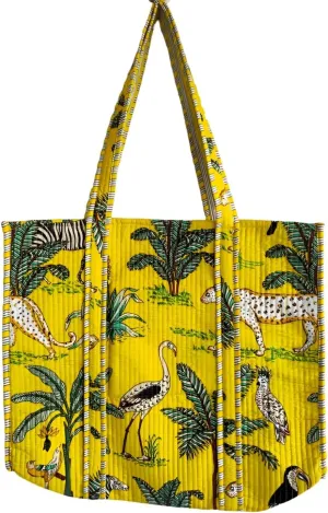Printed Cotton Tote Bag Lightweight Travel Bag Grocery Shopping Tote Bag Handmade Boho Bag Quilted Tote Bag Market Bag