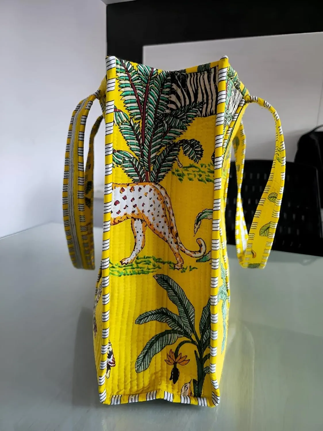 Printed Cotton Tote Bag Lightweight Travel Bag Grocery Shopping Tote Bag Handmade Boho Bag Quilted Tote Bag Market Bag