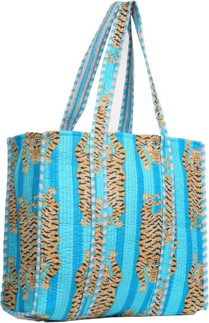 Printed Cotton Tote Bag Lightweight Travel Bag Grocery Shopping Tote Bag Handmade Boho Bag Quilted Tote Bag Market Bag