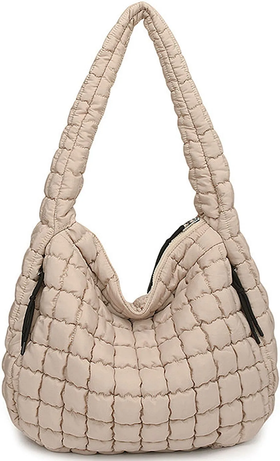 Puffer Tote, Quilted Puffer Hobo Bag, Lightweight Puffy Quilted Shoulder Bag for Work, Gym, Travel