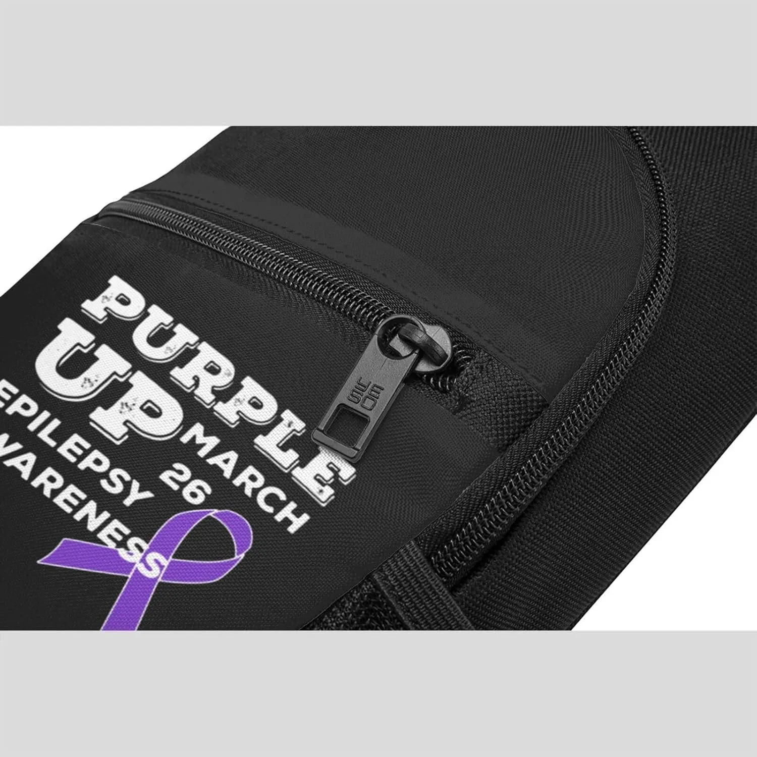 Purple Up March 26 Support Epilepsy Awareness Sling Bag Crossbody Backpack Shoulder Casual Daypack Bags for Men Women