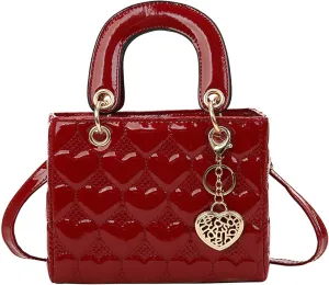 Purses and Handbag for Women Fashion Ladies Leather Top Handle Shiny Patent Satchel Shoulder Tote Bag Crossbody