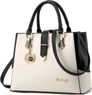 Purses and Handbags for Women Tote Shoulder Crossbody Bags PU Leather Top Handle Satchel with Long Strap Detachable