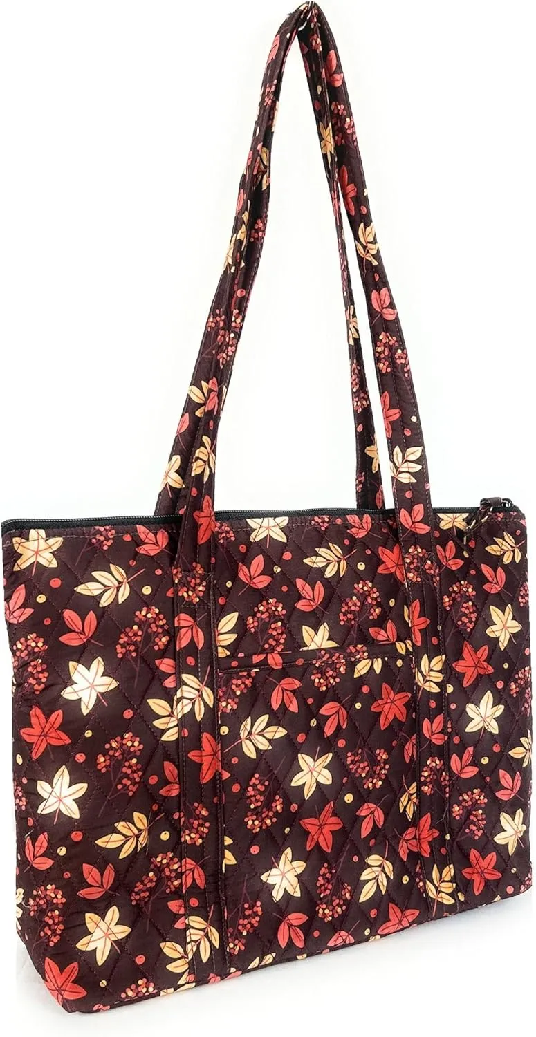 Quilted Shoulder Tote Bag Handbag