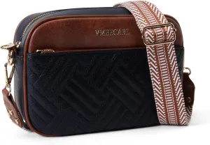 Quilted Vegan Leather Crossbody Bags for Women Small Leather Purses Shoulder Handbags with Antitheft RFID Wide Strap