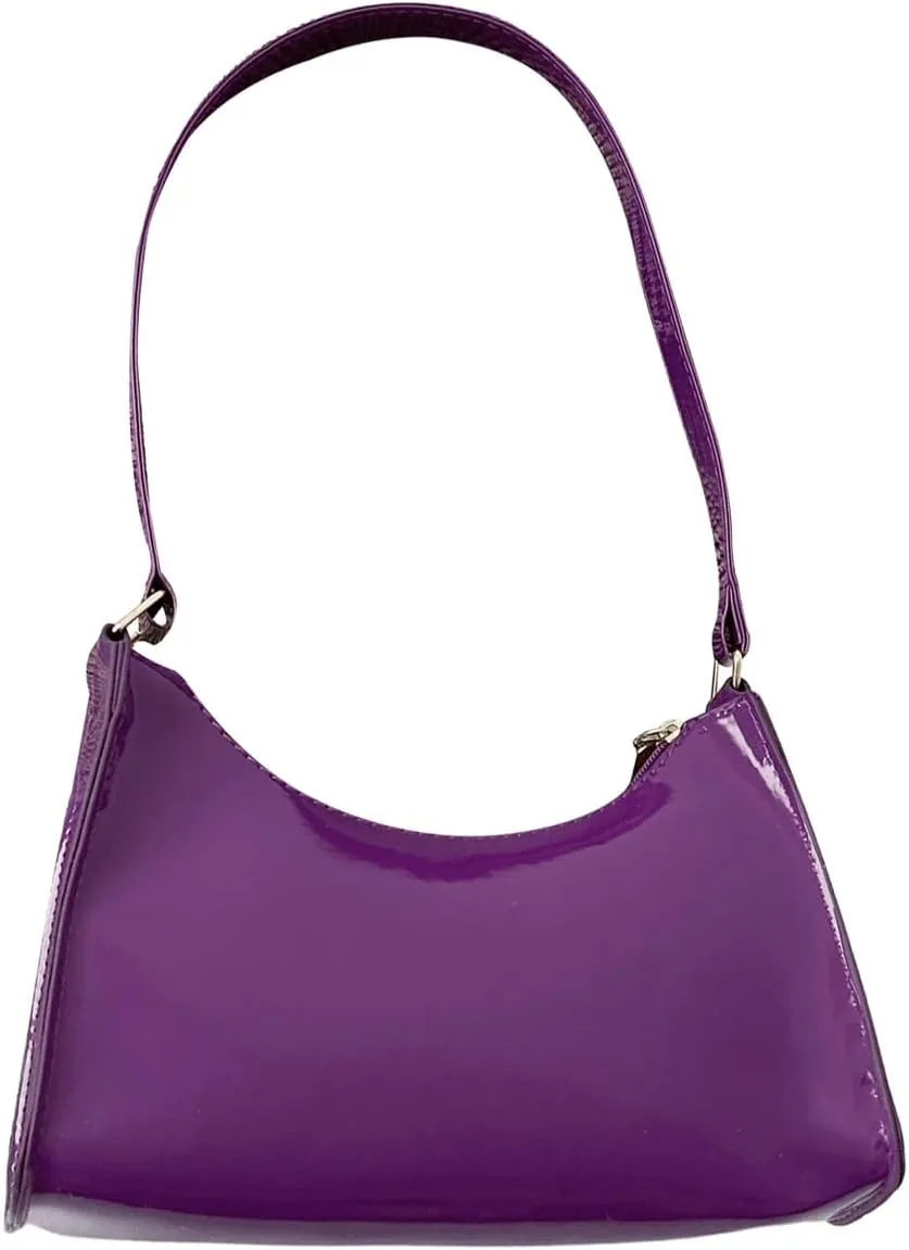 QWINEE Women's Artificial Patent Leather Tote - Square, Satchel, Ladies Shoulder Totes, Crossbody Bags