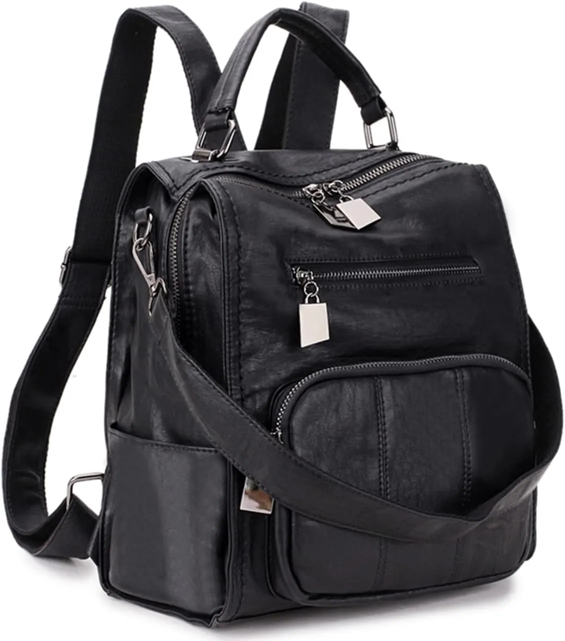 RAVUO Backpack Purse for Women, Fashion Leather Handbags Designer Convertible Satchel Ladies Shoulder Bag 3 Ways to Carry