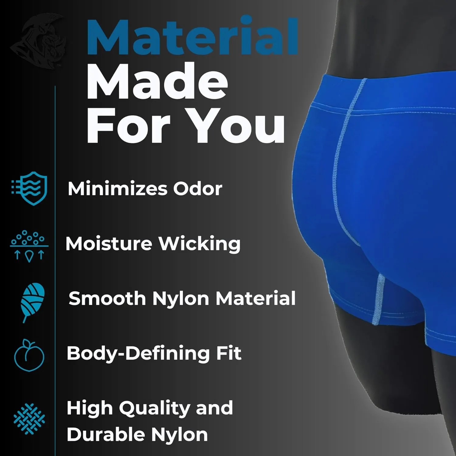 Real Men Bulge Enhancing Pouch Underwear for Men – 1 or 4 Pack Nylon 3 Inches- Ice Silk Mens Boxer Briefs ABCD Pouches XS-5XL