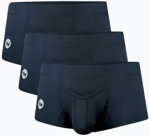 Real Men Bulge Enhancing Pouch Underwear for Men – 1 or 4 Pack Nylon 3 Inches- Ice Silk Mens Boxer Briefs ABCD Pouches XS-5XL