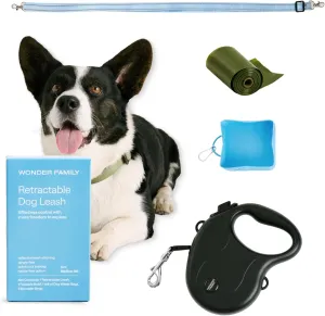 Retractable Dog Leash for Small Dogs, Adjustable Shoulder Strap, with Collapsible Bowl and Waste Bags, 9.8 Ft