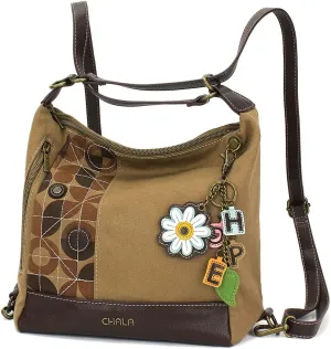 Retro Convertible Purse - Charms Daisy HOPE - Olive