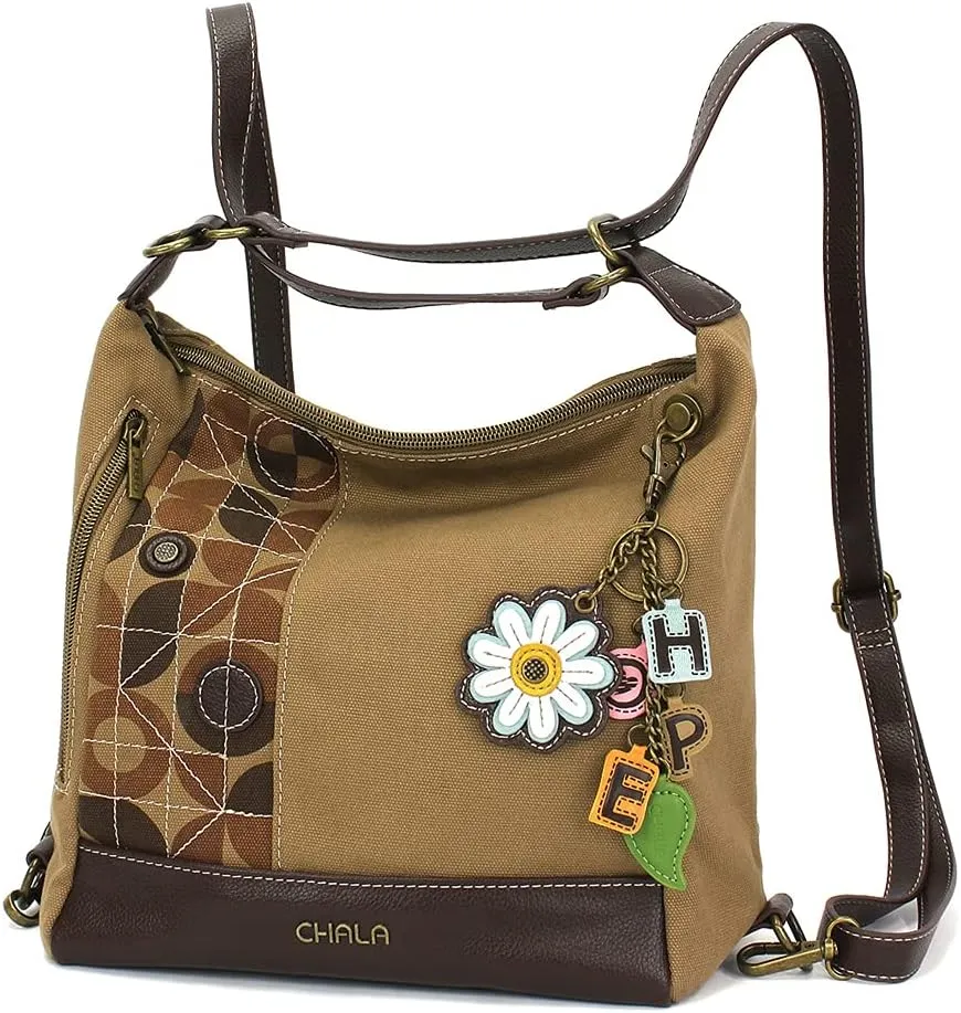 Retro Convertible Purse - Charms Daisy HOPE - Olive