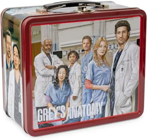 Retro Style Metal Tin Lunch Box Tote | Reusable Bag, Storage Organizer Container, Bento Box Accessories | Official TV Show Collectible | 8 x 7 x 4 Inches