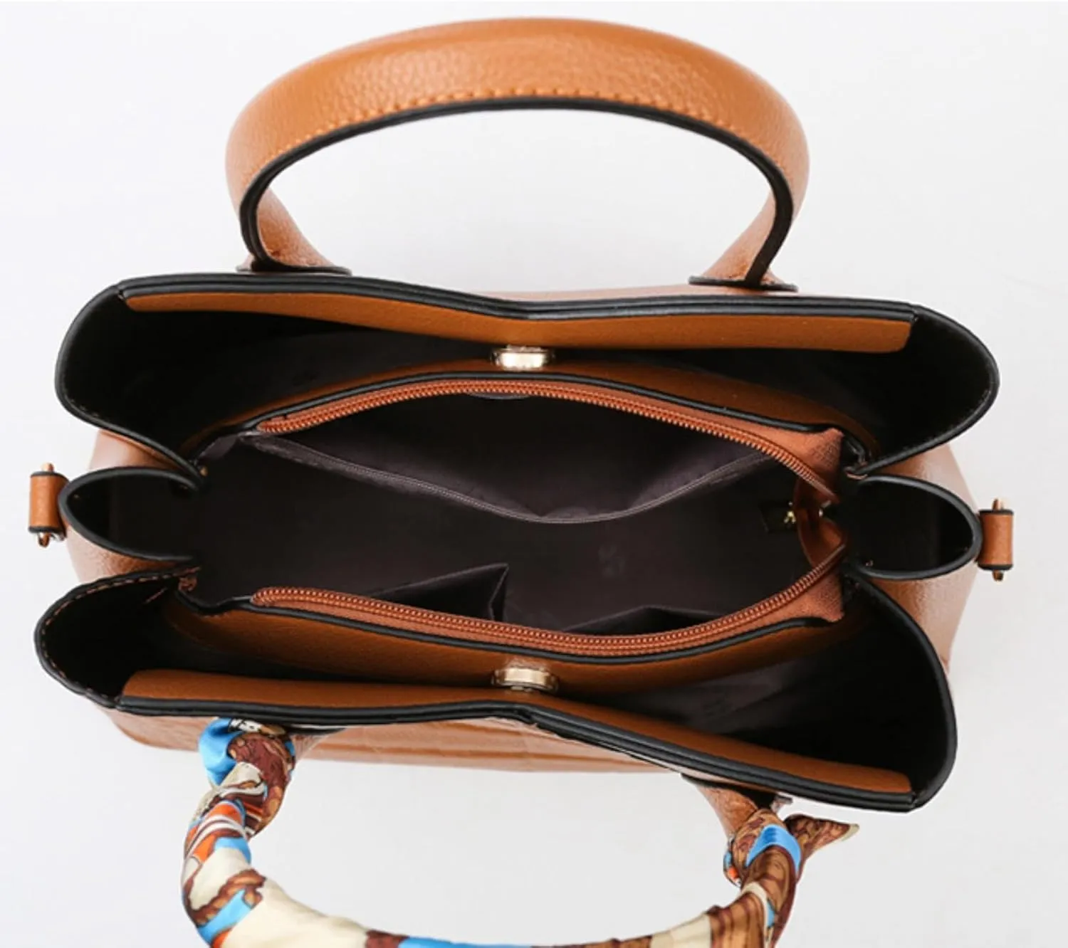 Retro Tote Bag for Women 3pcs Handbag Purse Set Leather Crossbody Shoulder Bags Purse with Cards Bag Wallet (Green)