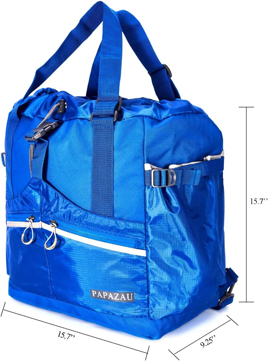 Rfid Travel Tote Bag 40L Convertible Beach Tote Backpack