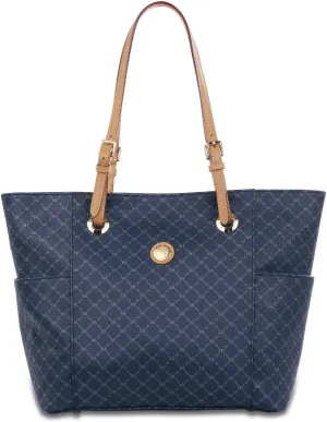 Rioni Womens Saddle Tote Bag - Signature Navy