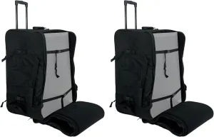 Rockville Bundle - 2 Items SB15 v2 Rolling Travel Bags Wheels 4 Most 15" DJ PA Speakers Stands