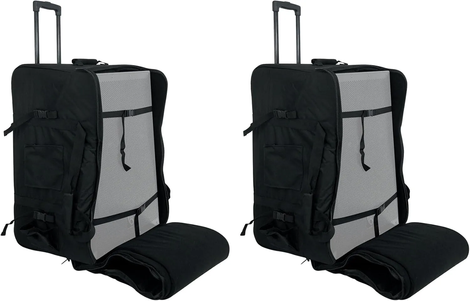 Rockville Bundle - 2 Items SB15 v2 Rolling Travel Bags Wheels 4 Most 15" DJ PA Speakers Stands