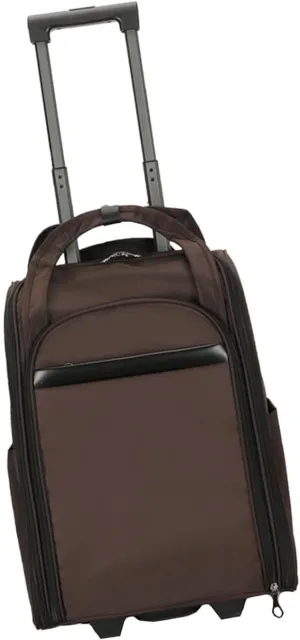 Rolling Duffel Bag with Wheels Carrying Garment Bags for Travel Friendly Picnic, Brown