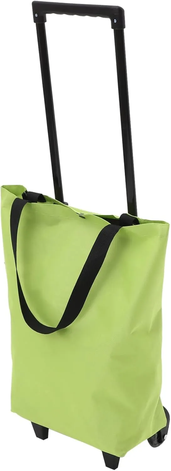 Rolling Tote Bag with Wheels for Women Folding Shopping Bag with Wheels Shopping Trolley Shopping Cart Wheeled Tote Bags Portable Grocery Shopping Key Trolley Wheels Oxford Cloth