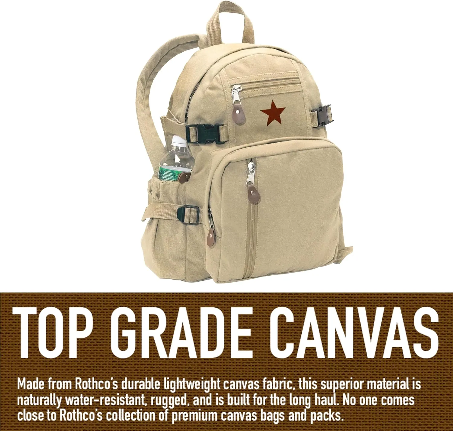 Rothco Black Vintage Compact Backpack