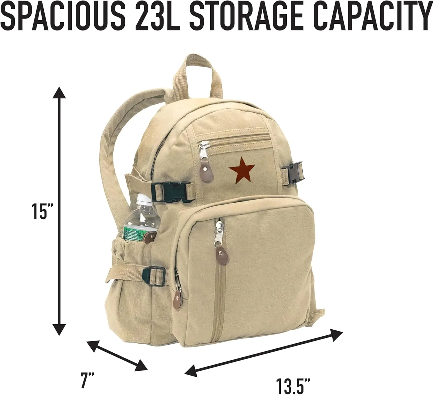 Rothco Black Vintage Compact Backpack