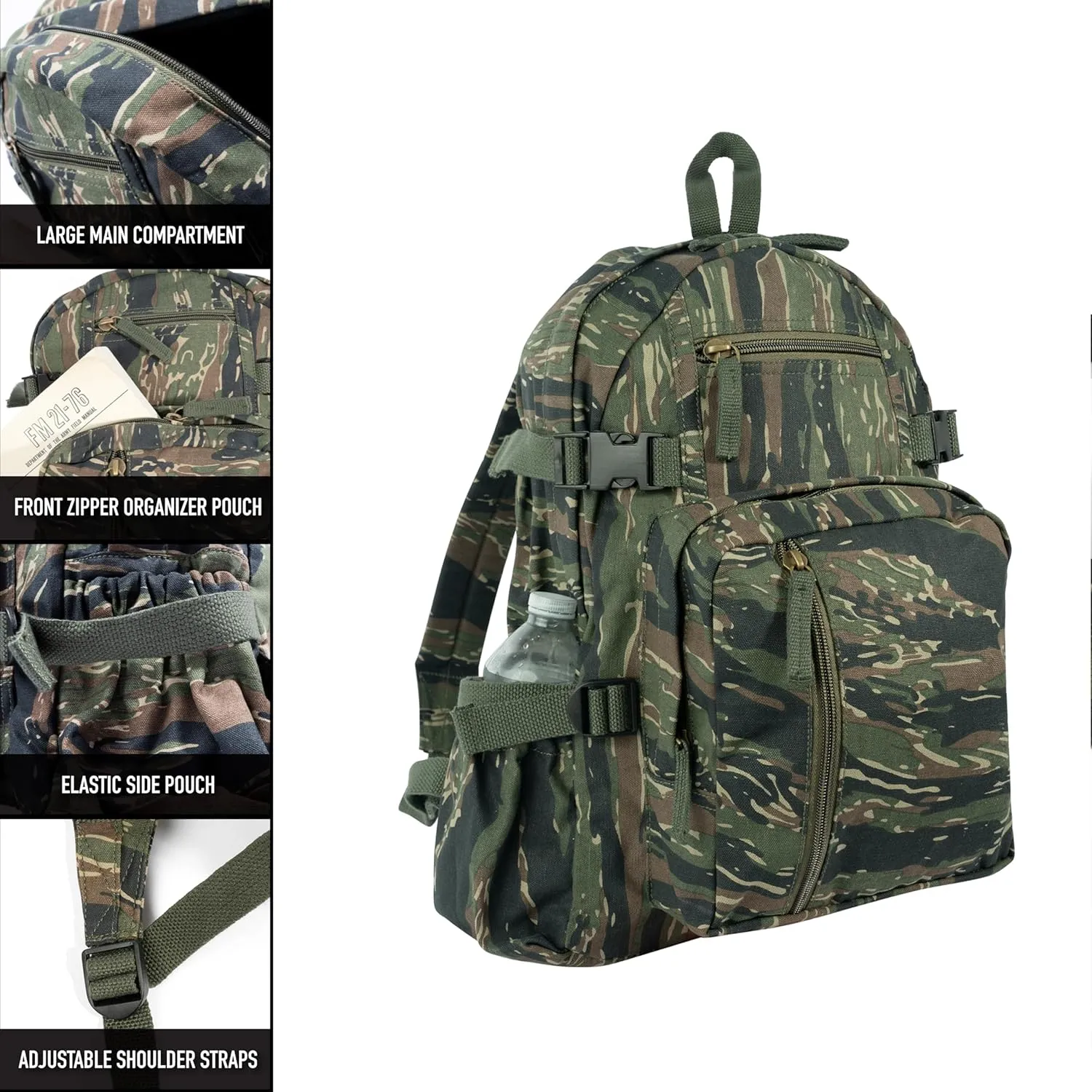 Rothco Black Vintage Compact Backpack