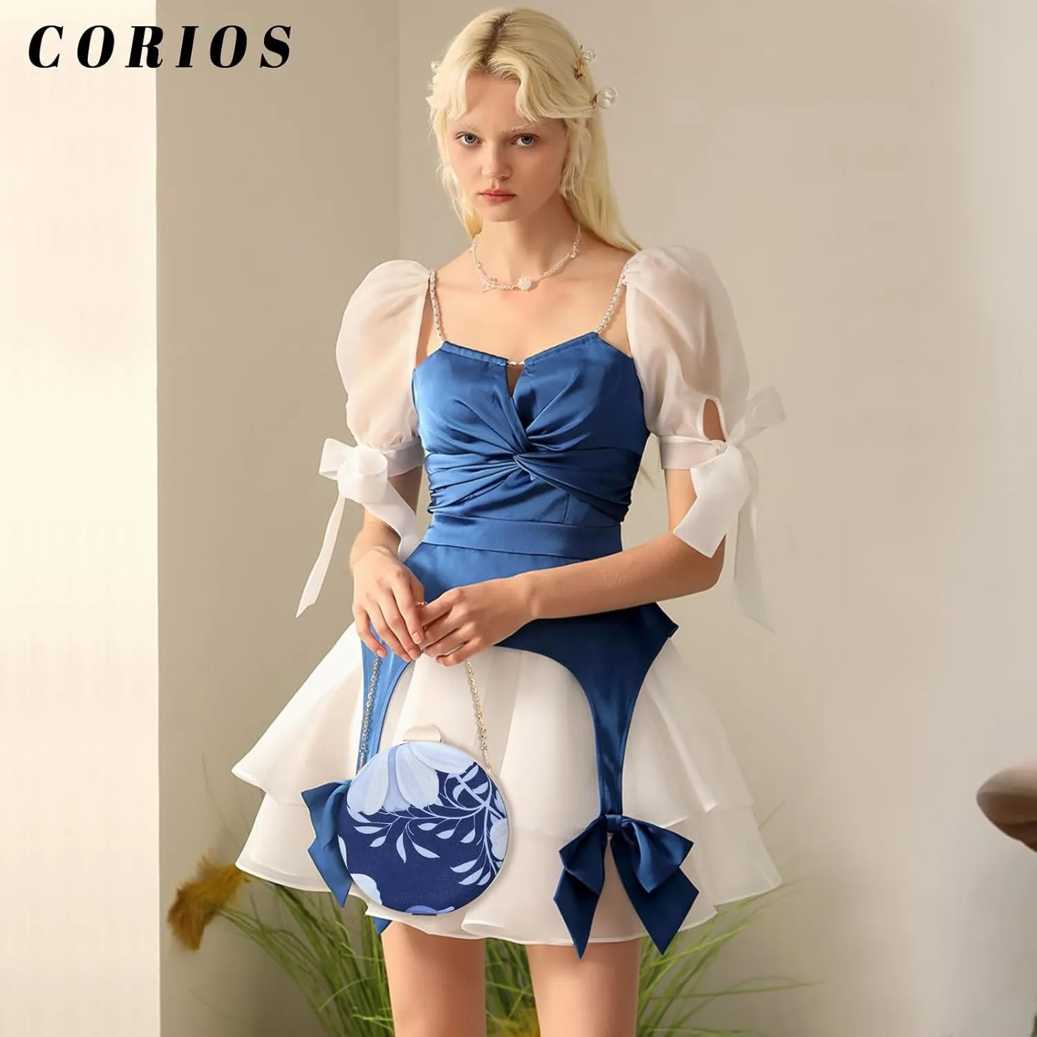 Round Clutch Purses for Women Flower Evening Bag Bridal Wedding Purse Elegant Shoulder Bag Vintage Handbag